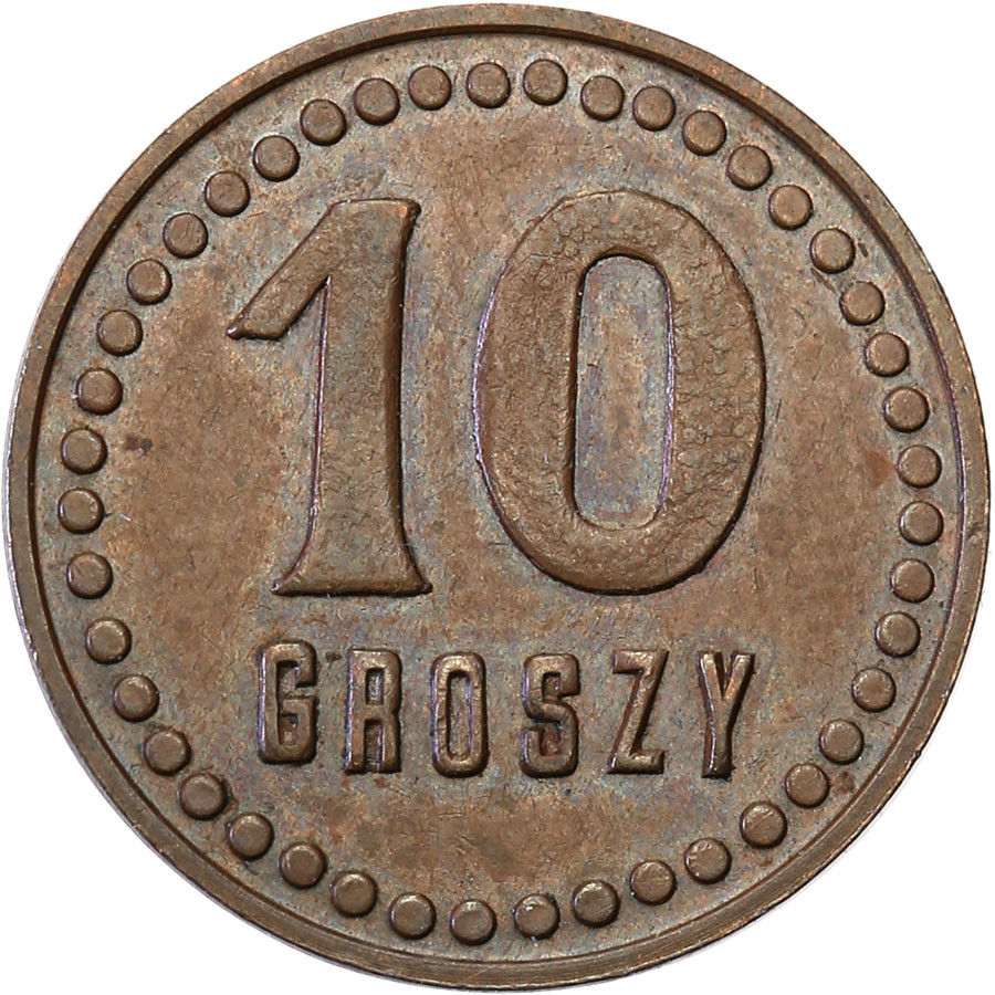 Warszawa - 10 groszy Kasyna Podoficerów Zawodowych 30 Pułku Strzelców Kaniowskich - RZADKIE